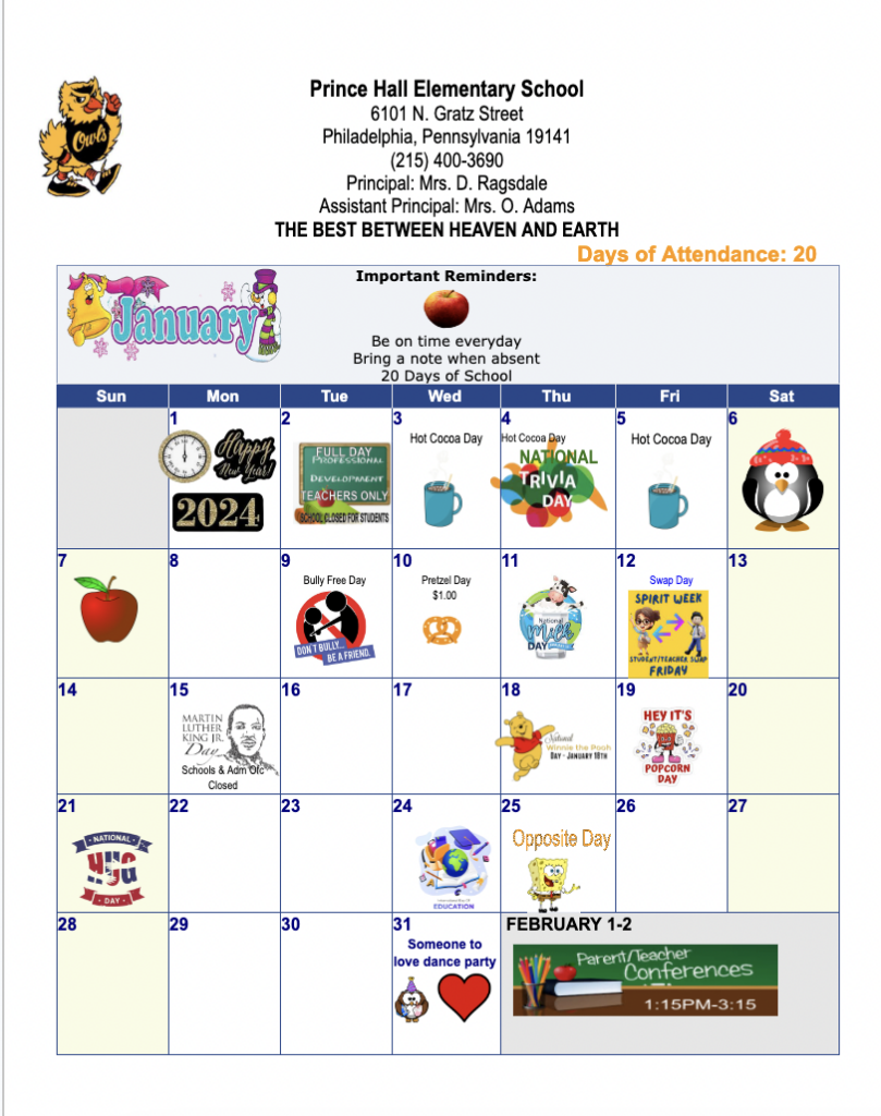 Events Prince Hall School